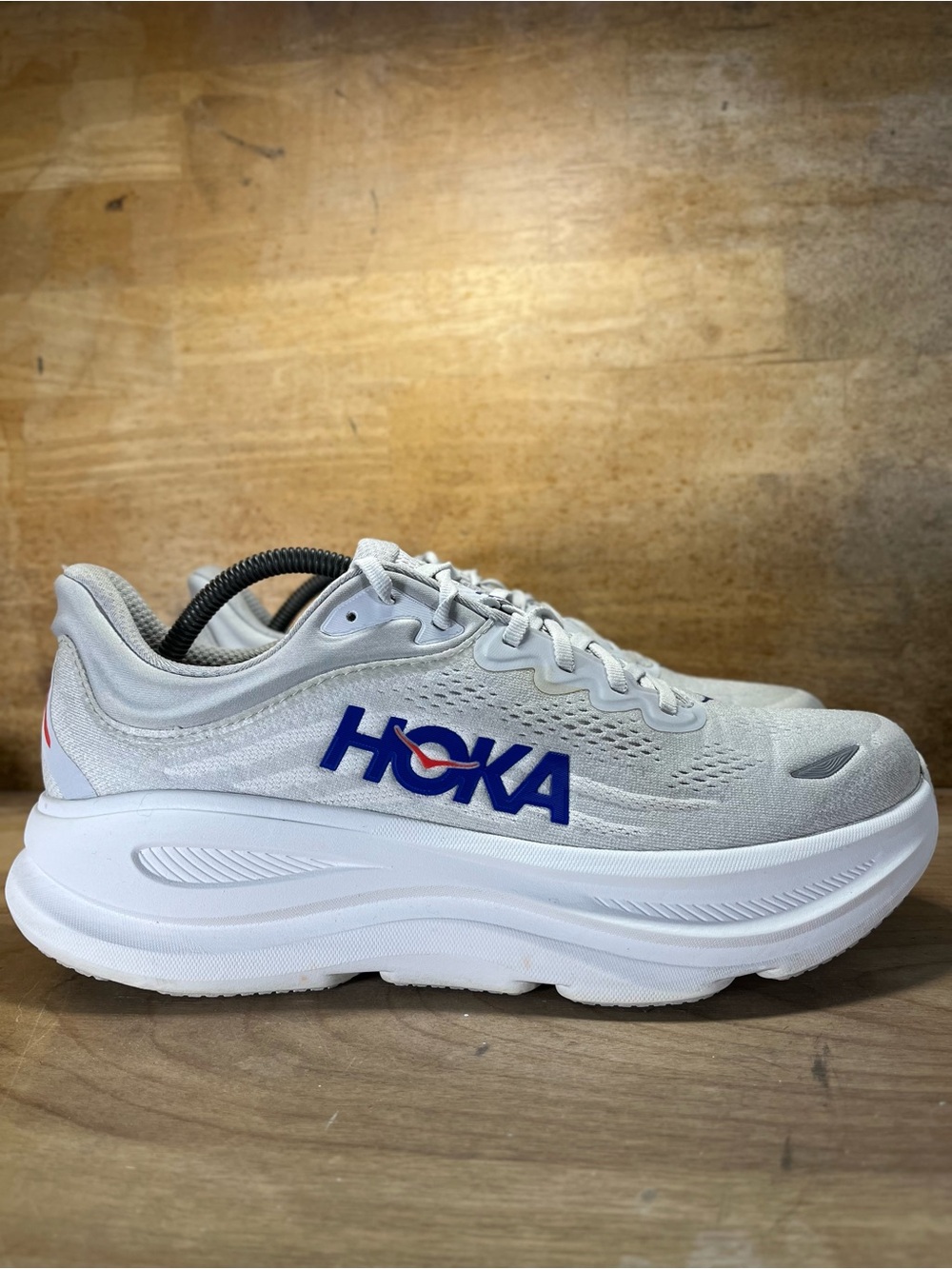 Hoka One One Bondi 9 REFLECTIVE Mens Size 10.5 Running Shoes Sneakers Gray